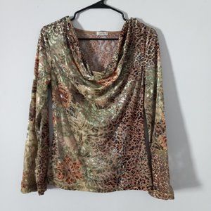 Y2K • Shimmer, lace, velour psychedelic long sleeve